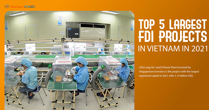 Top 5 largest FDI projects in Vietnam in 2021